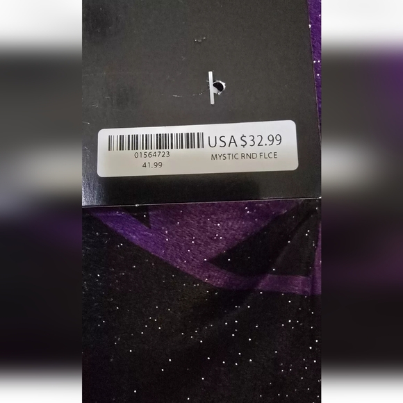 Spirit Haloween Glitter Fleece Throw Purple Black Soft Blanket 60"x 60" NWT - Picture 5 of 5